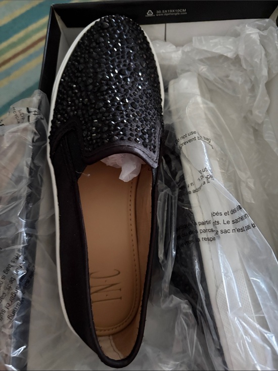 INC International Concepts Shoes - Slip-On Embellished Women's sneakers in Black